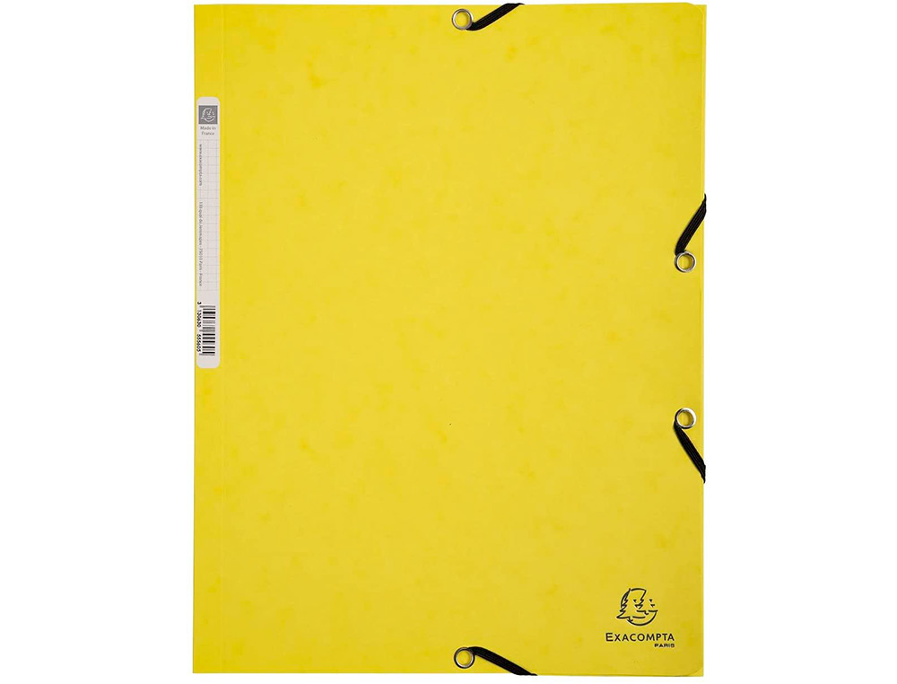 CHEMISE EXACOMPTA 3 RABATS CA RTE LUSTREE 400G 4A 24X32CM ELASTIQUE COLORIS PASTEL