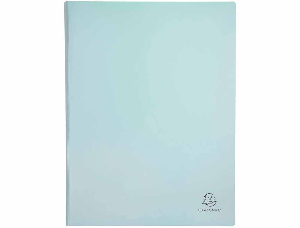 PROTEGE-DOCUMENTS EXACOMPTA AQUAREL POLYPROPYLENE SEMI-RIGIDE 30 POCHETTES 60 VUES ASSORTIS BLEU CORAIL