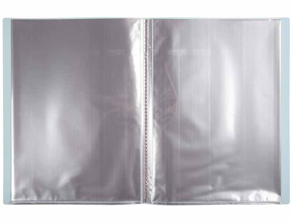 PROTEGE-DOCUMENTS EXACOMPTA AQUAREL POLYPROPYLENE SEMI-RIGIDE 30 POCHETTES 60 VUES ASSORTIS BLEU CORAIL