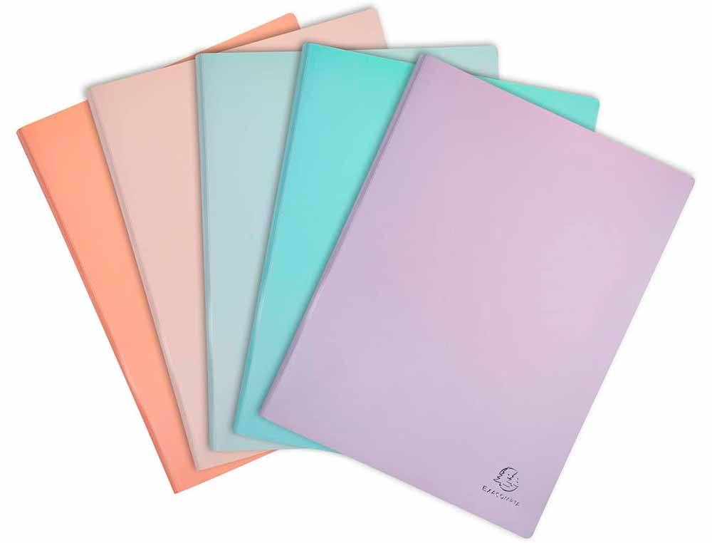 PROTEGE-DOCUMENTS EXACOMPTA AQUAREL POLYPROPYLENE         SEMI-RIGIDE 60 POCHETTES 120  VUES