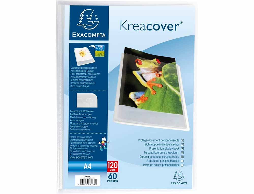 PROTEGE-DOCUMENTS PERSONNALISABLE EXACOMPTA     KREACOVER POLYPROPYLENE       SEMI-RIGIDE A4 24X32CM 120
