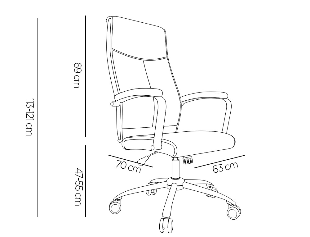 FAUTEUIL DE DIRECTION Q-CONNECT MODENA SIMILI CUIR BASE ACIER CHROME HAUTEUR MAX 1210MM LARGEUR 630MM PROF 680MM CREME