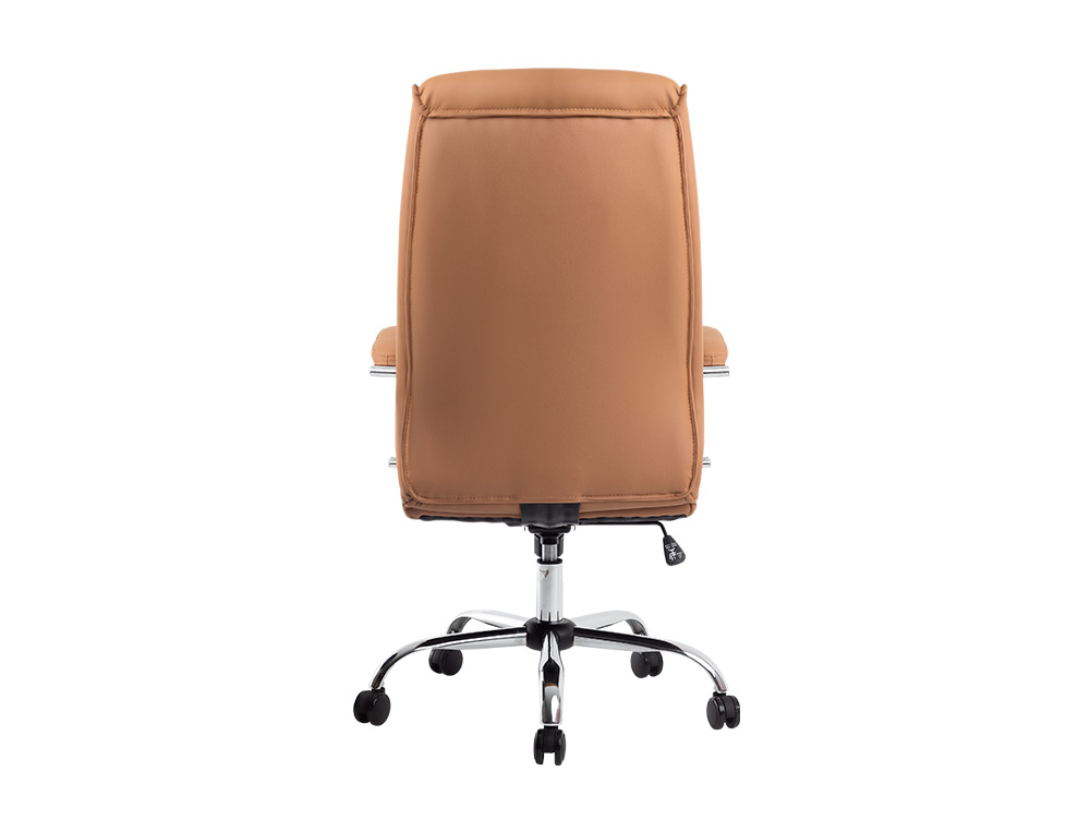 FAUTEUIL DE DIRECTION Q-CONNECT MODENA SIMILI CUIR BASE ACIER CHROME HAUTEUR MAX 1210MM LARGEUR 630MM PROF 680MM CREME