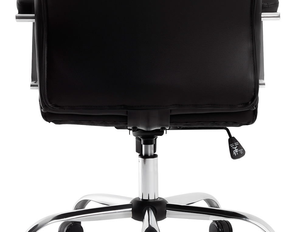 FAUTEUIL DE DIRECTION Q-CONNECT MODENA SIMILI CUIR BASE ACIER CHROME HAUTEUR MAX 1210MM LARGEUR 630MM PROF 680MM NOIR