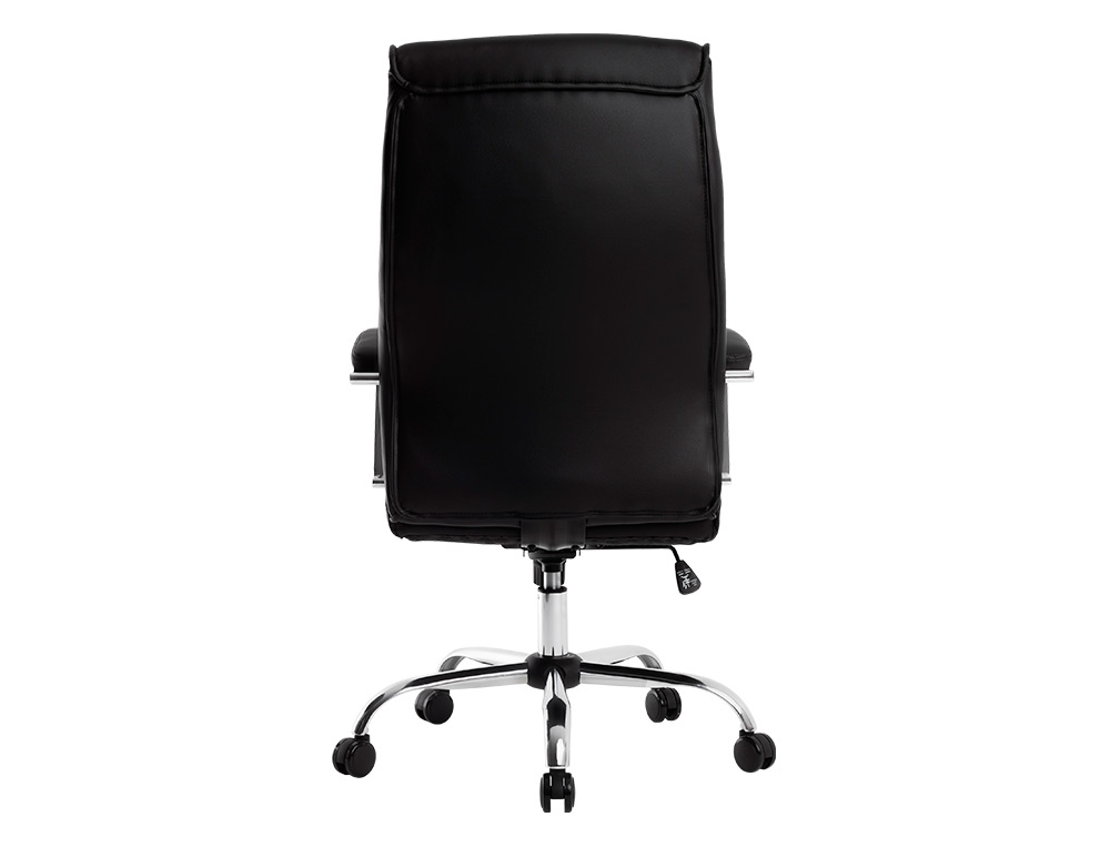 FAUTEUIL DE DIRECTION Q-CONNECT MODENA SIMILI CUIR BASE ACIER CHROME HAUTEUR MAX 1210MM LARGEUR 630MM PROF 680MM NOIR