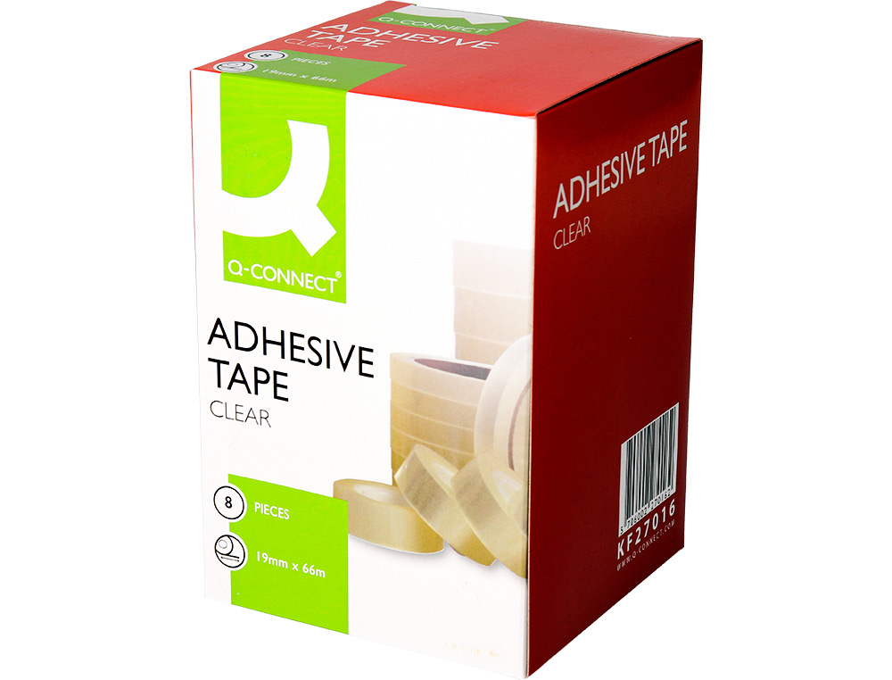 RUBAN ADHSIF Q-CONNECT CONOMIQUE RSISTANT TRANSPARENT 19MMX66M