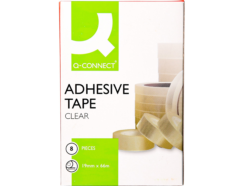 RUBAN ADHSIF Q-CONNECT CONOMIQUE RSISTANT TRANSPARENT 19MMX66M