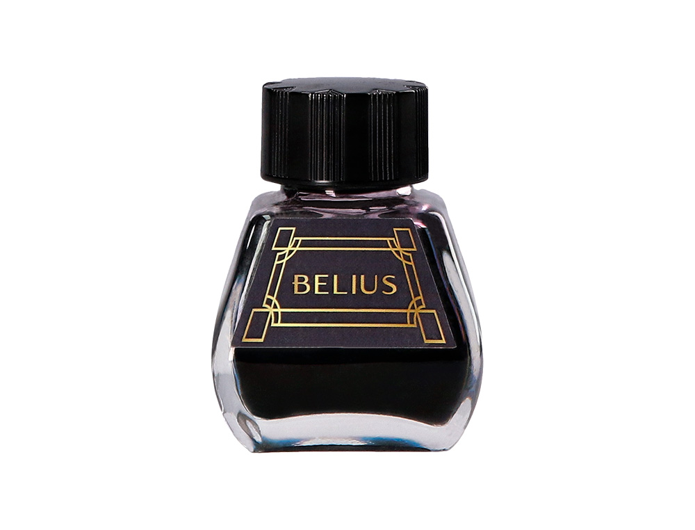 STYLO-PLUME ET FLACON D'ENCRE BELIUS ORIGEN ALUMINIUM BROSSE ENCRE NOIRE COLORIS NOIR DANS COFFRET CADEAU