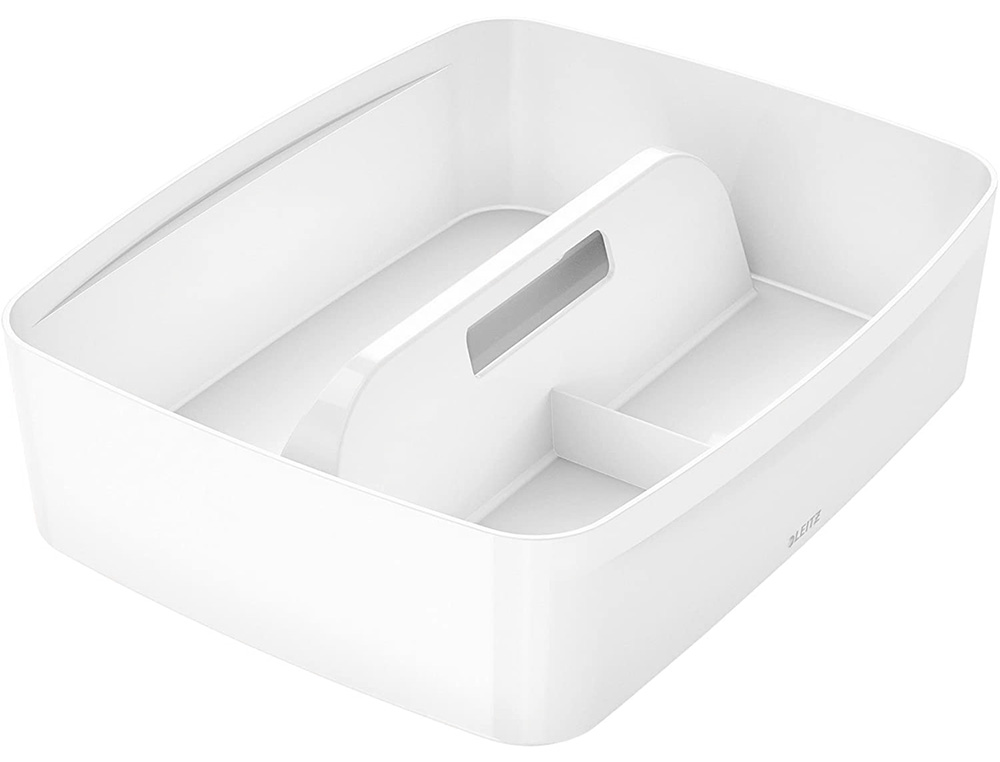 PLATEAU RANGEMENT LEITZ MYBOX POIGNEE DE TRANSPORT          307X101X375MM BLANC