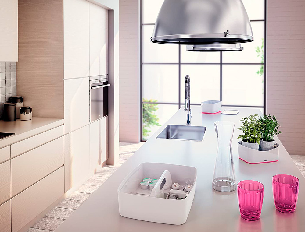 PLATEAU RANGEMENT LEITZ MYBOX POIGNEE DE TRANSPORT          307X101X375MM BLANC