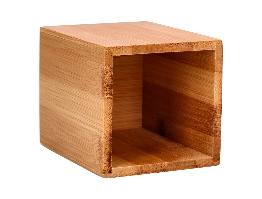 POT A CRAYONS LIDERPAPEL ECOUSE BAMBOU CARRE 8X8X10CM