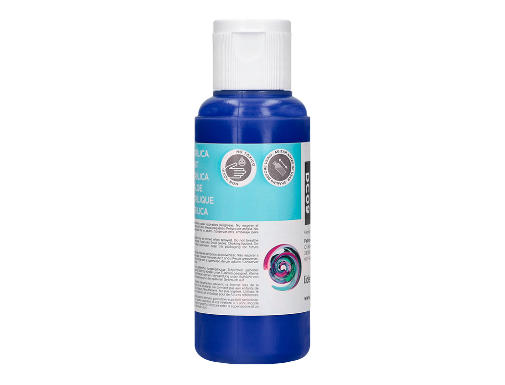 PEINTURE ACRYLIQUE LIDERPAPEL COLORIS BLEU OUTREMER BOUTEILLE 80ML