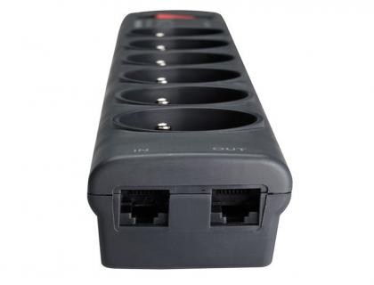 MULTIPRISE  EATON PARASURTENSEUR STRIP 6 PRISES SCHUKO DIN PROTECTION LIGNES  TELEPHONIQUE ET INTERNET