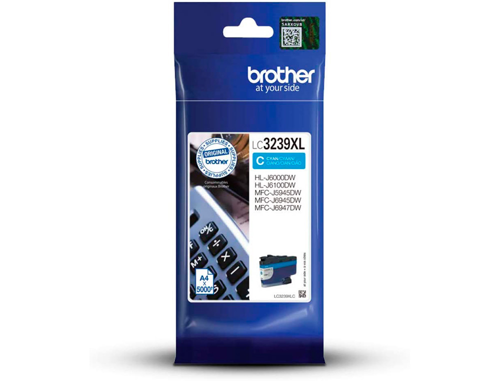 CARTOUCHE BROTHER JET D'ENCRE LC3239C CYAN 5000 PAG