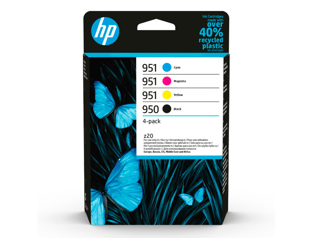 CARTOUCHE HP LASERJET 950BK/951- 6ZC65AE  MULTI     PACK NOIR/ CYAN/MAGENTA/JAUNE
