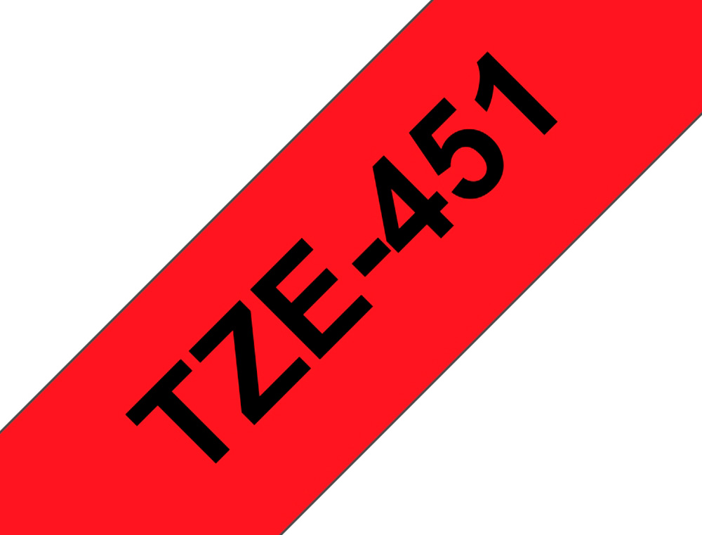 RUBANá BROTHER P-TOUCH TZE451 24 MM NOIR/ROUGEá