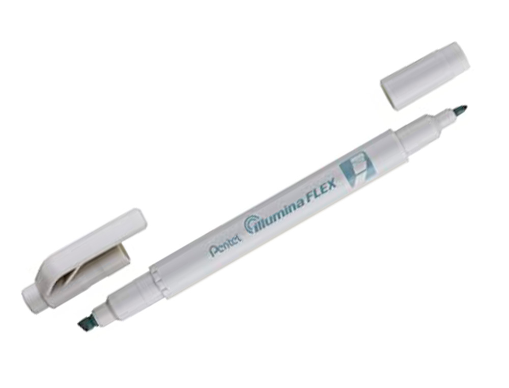 SURLIGNEUR PENTEL ILLUMINA FLEX BI-POINTE GRIS PASTEL