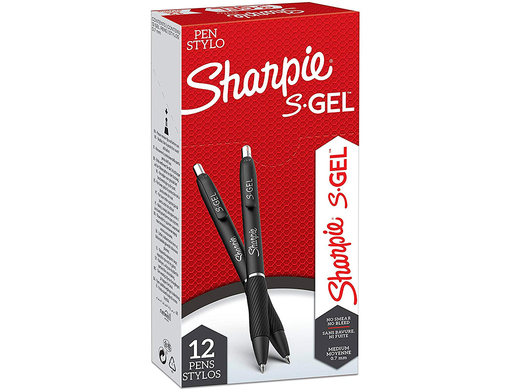 STYLO GEL SHARPIE GEL POINTE MOYENNE 0.7MM ENCRE ROUGE