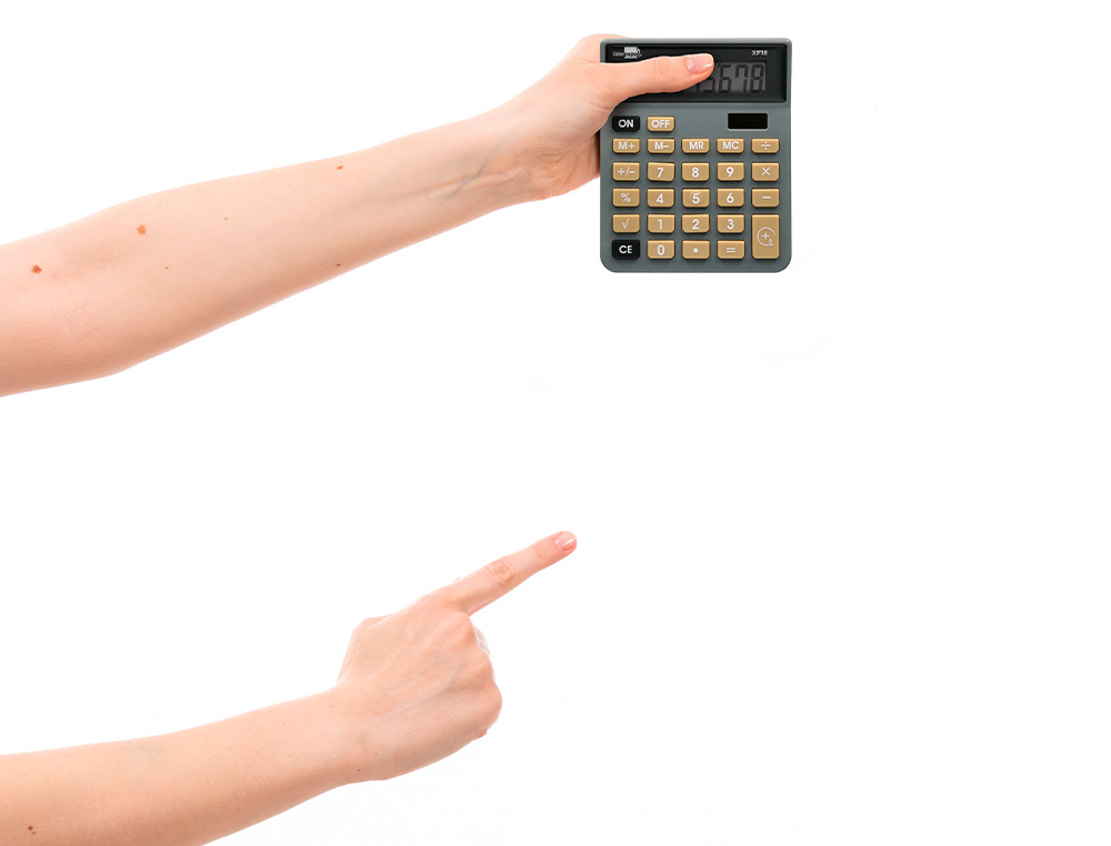 CALCULATRICE DE BUREAU LIDERPAPEL XF18 8 CHIFFRES    SOLAIRE ET PILES 127X105X24   MM COLORIS GRIS