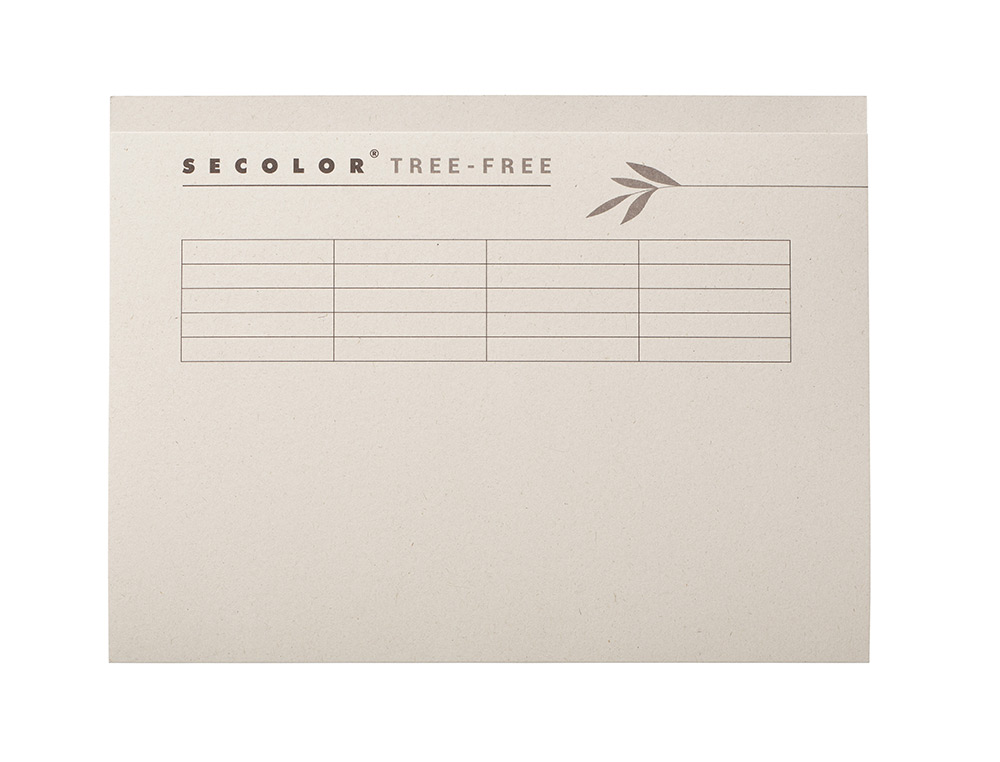 CHEMISE TARIFOLD SECOLOR TREE FREE NEUTRE A4 AVEC ONGLET    SACHET DE 10