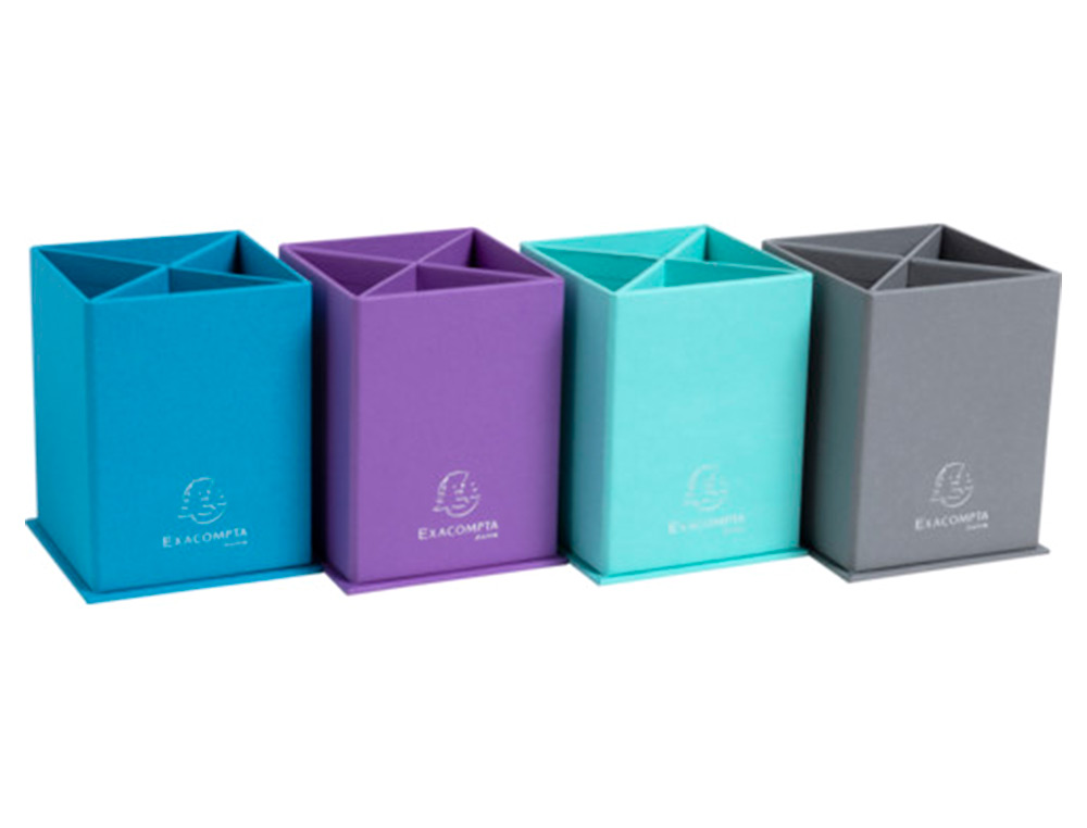 POT A CRAYONS CARRE EXACOMPTA TEKSTO ASSOR 4 COMPATIMENTS