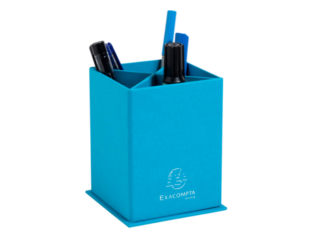 POT A CRAYONS CARRE EXACOMPTA TEKSTO ASSOR 4 COMPATIMENTS