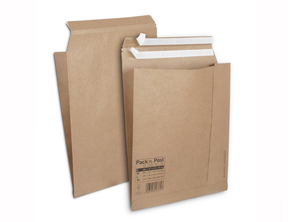 POCHETTE ALLER RETOUR TAILLE S AUTO-ADH SIVE 300X370X80 MM BOITE DE 250 UNITES