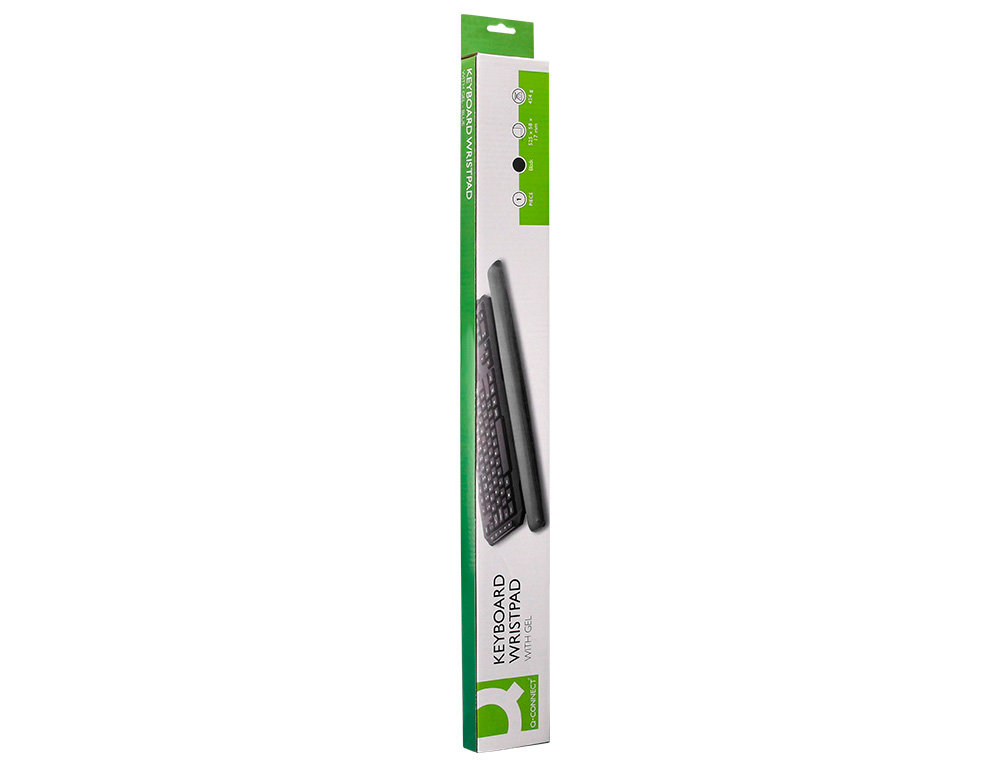REPOSE-POIGNETS Q-CONNECT GEL POUR CLAVIER 525X58X17MM      COLORIS NOIR