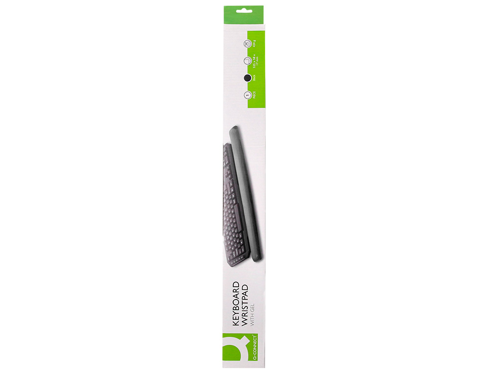REPOSE-POIGNETS Q-CONNECT GEL POUR CLAVIER 525X58X17MM      COLORIS NOIR
