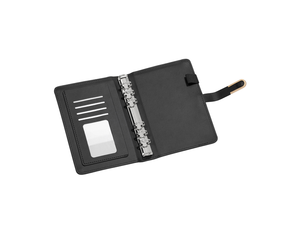 BUDGET PLANNER VIQUEL A5 PU 190X130X30MM FERMETURE AIMANTEE COLORIS NOIR