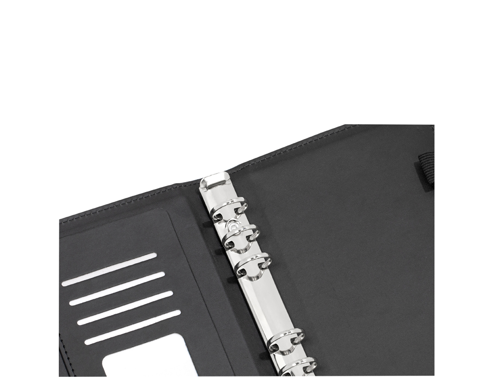 BUDGET PLANNER VIQUEL A5 PU 190X130X30MM FERMETURE AIMANTEE COLORIS NOIR