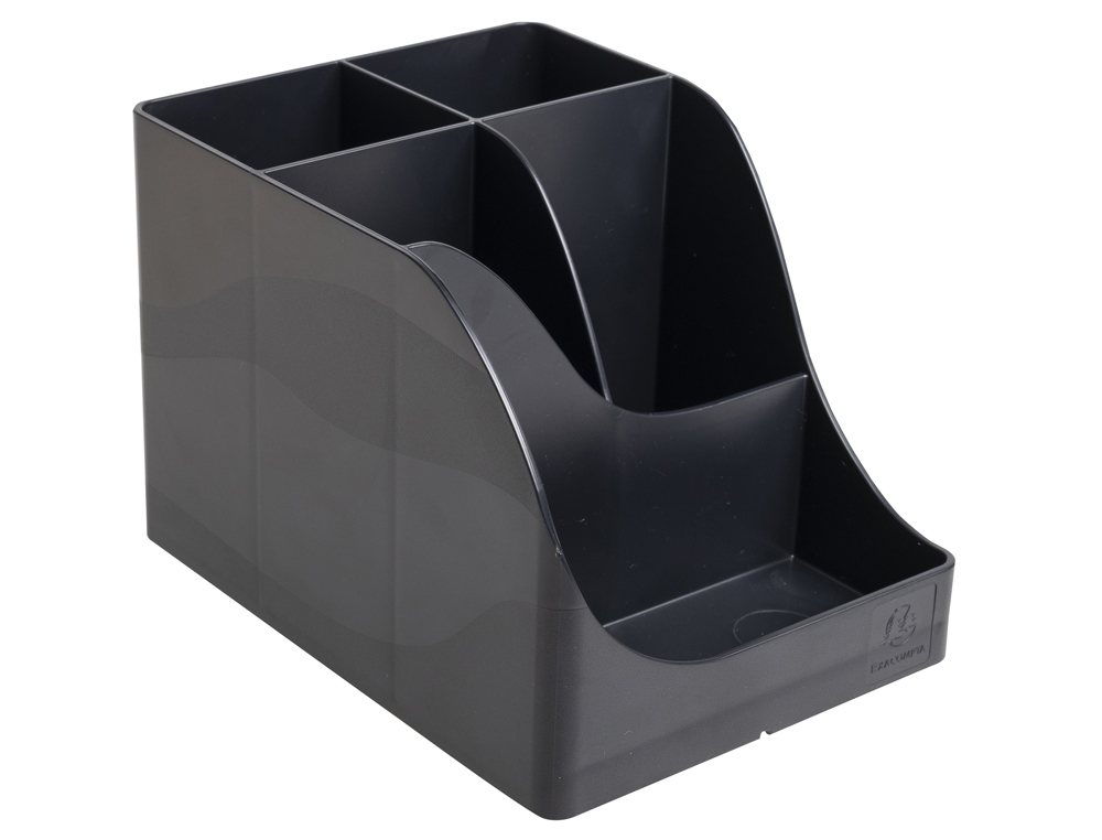 POT A CRAYONS EXACOMPTA PEN-WAVE NEO DECO 5 COMPARTIMENTS COLORIS NOIR