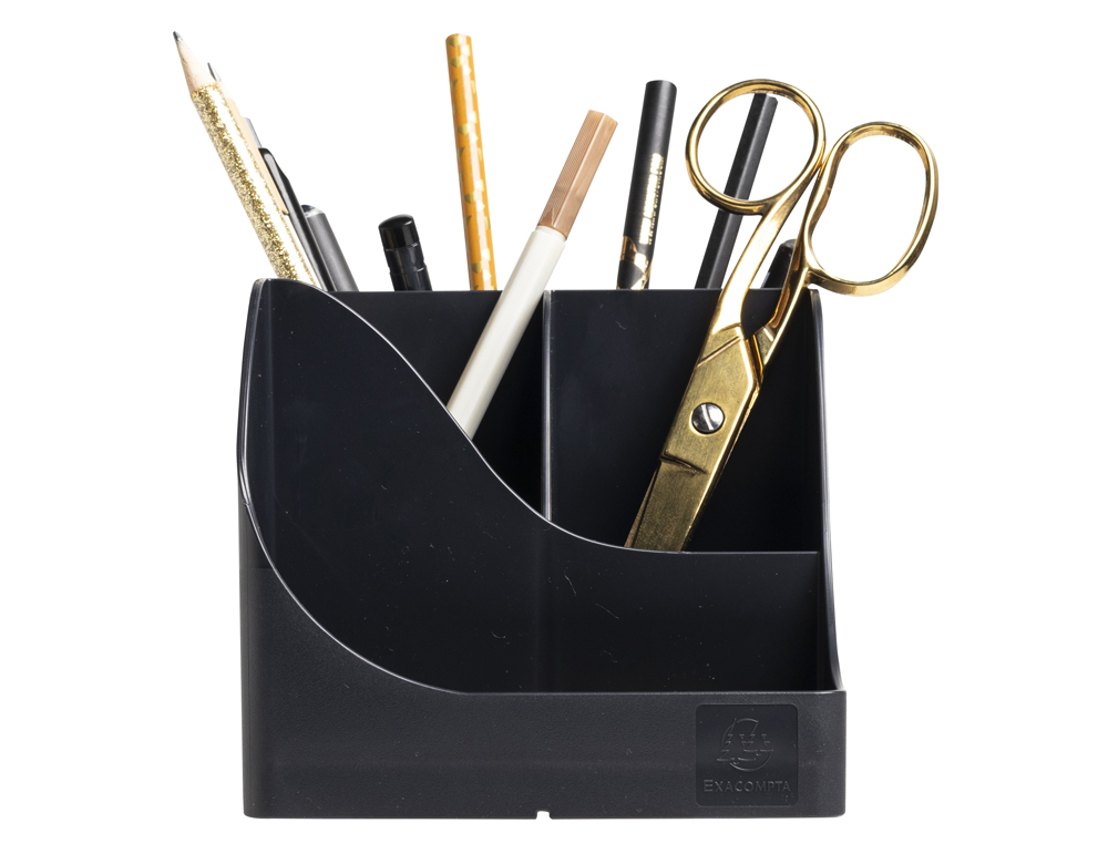 POT A CRAYONS EXACOMPTA PEN-WAVE NEO DECO 5 COMPARTIMENTS COLORIS NOIR