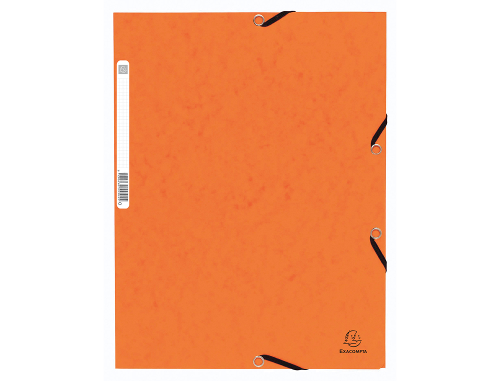CHEMISE EXACOMPTA 3 RABATS CARTE LUSTREE 355GR A4 FERMETURE ELASTIQUE ETIQUETTE COLORIS ASSORTIS LOT 10