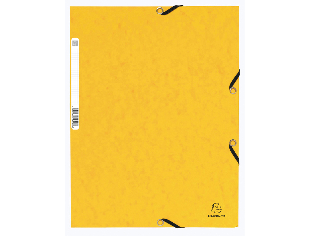 CHEMISE EXACOMPTA 3 RABATS CARTE LUSTREE 355GR A4 FERMETURE ELASTIQUE ETIQUETTE COLORIS ASSORTIS LOT 10