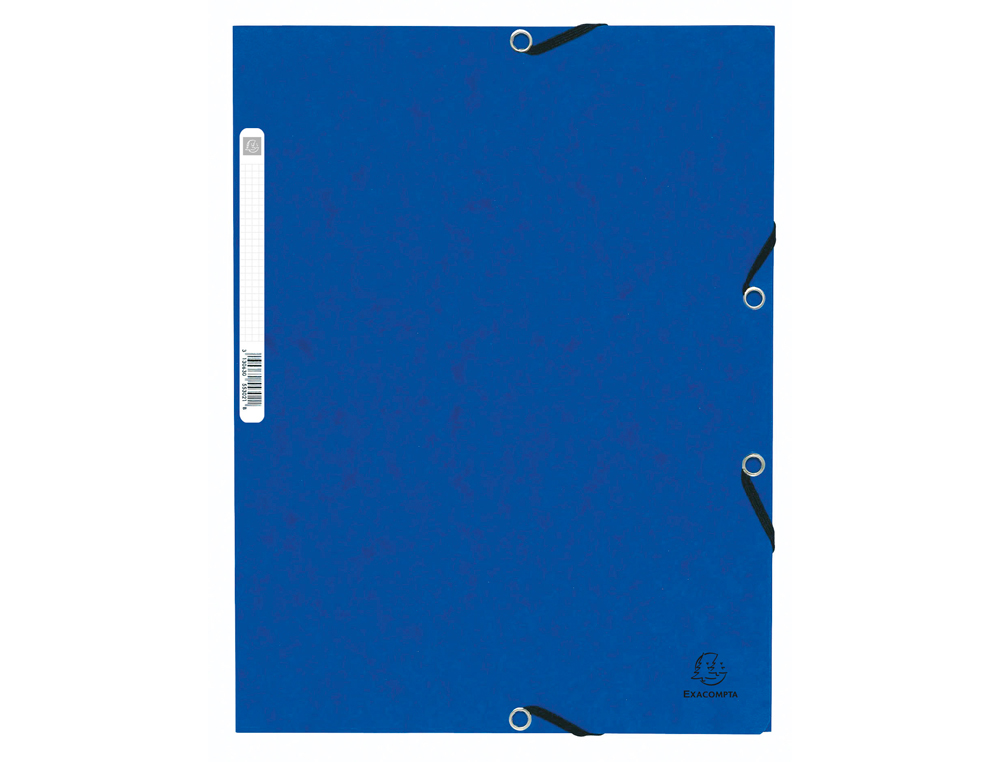 CHEMISE EXACOMPTA 3 RABATS CARTE LUSTREE 355GR A4 FERMETURE ELASTIQUE ETIQUETTE COLORIS ASSORTIS LOT 10