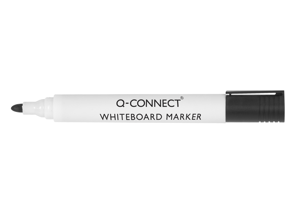 MARQUEUR Q-CONNECT TABLEAU BLANC POINTE OGIVE TRAC 2/3MM   CORPS PLASTIQUE ENCRE BASE    ALCOHOL COLORIS NOIR