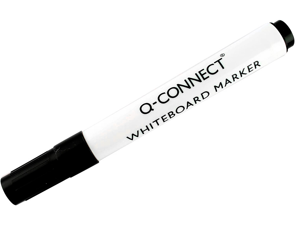 MARQUEUR Q-CONNECT TABLEAU BLANC POINTE OGIVE TRAC 2/3MM   CORPS PLASTIQUE ENCRE BASE    ALCOHOL COLORIS NOIR