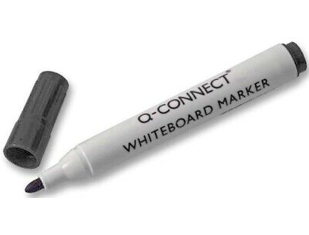 MARQUEUR Q-CONNECT TABLEAU BLANC POINTE OGIVE TRAC 2/3MM   CORPS PLASTIQUE ENCRE BASE    ALCOHOL COLORIS NOIR