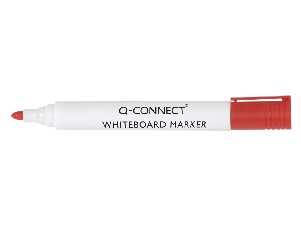 MARQUEUR Q-CONNECT TABLEAU BLANC POINTE OGIVE TRAC 2/3MM   CORPS PLASTIQUE ENCRE BASE    ALCOHOL COLORIS ROUGE