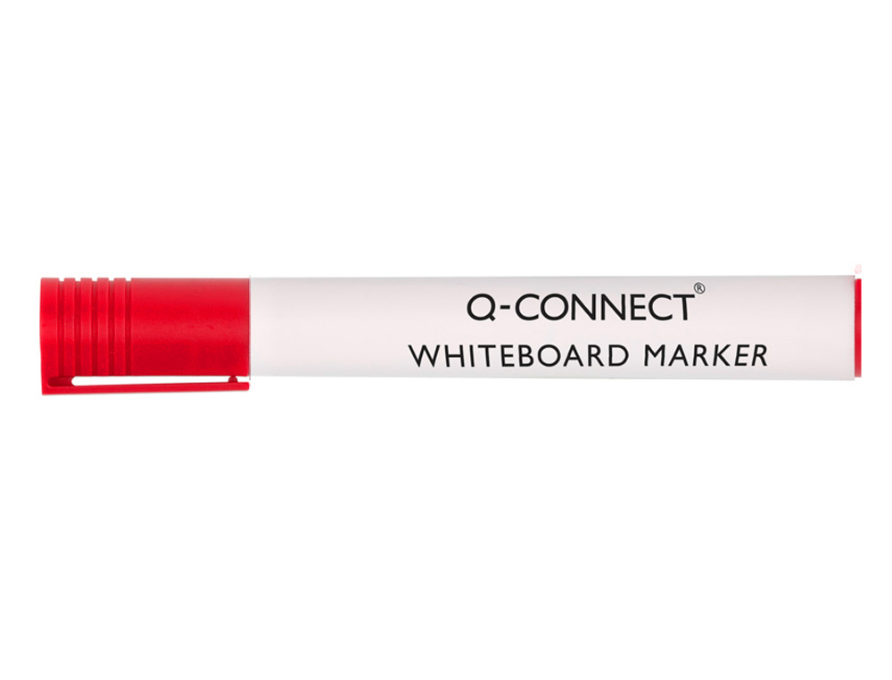 MARQUEUR Q-CONNECT TABLEAU BLANC POINTE OGIVE TRAC 2/3MM   CORPS PLASTIQUE ENCRE BASE    ALCOHOL COLORIS ROUGE