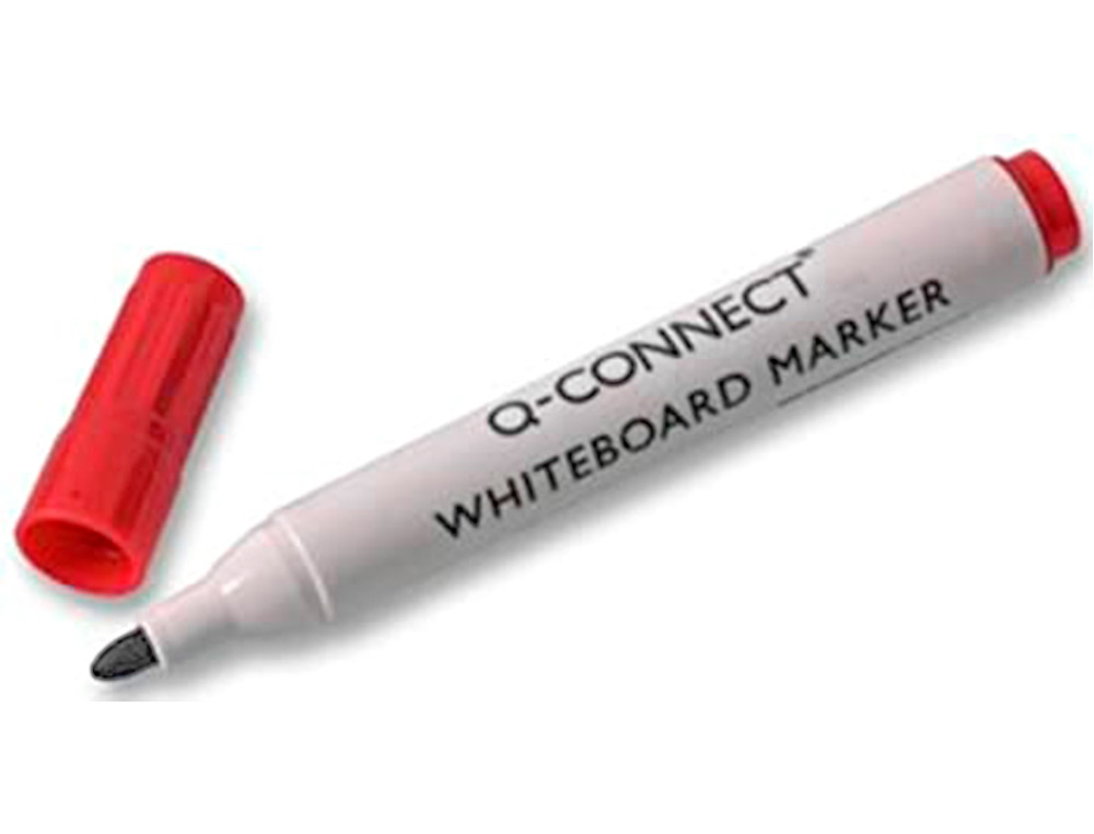 MARQUEUR Q-CONNECT TABLEAU BLANC POINTE OGIVE TRAC 2/3MM   CORPS PLASTIQUE ENCRE BASE    ALCOHOL COLORIS ROUGE
