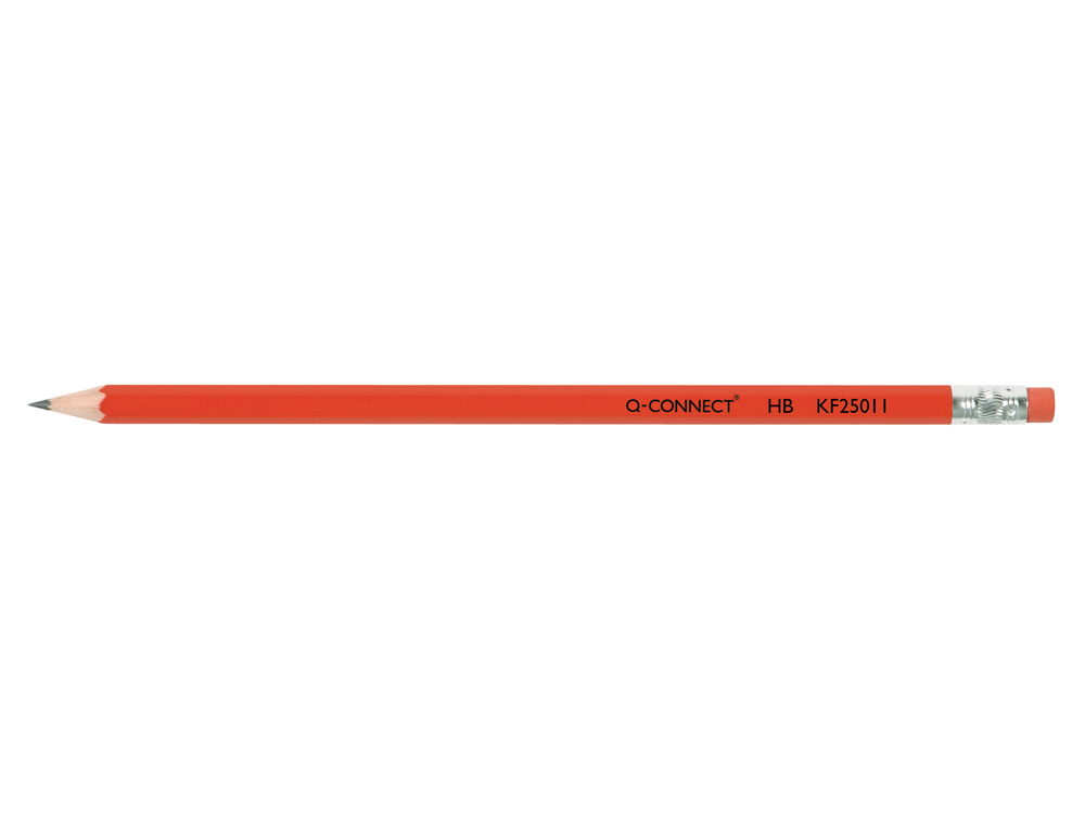 CRAYON GRAPHITE Q-CONNECT HB CORPS HEXAGONAL USAGE COURANT BOUT GOMME