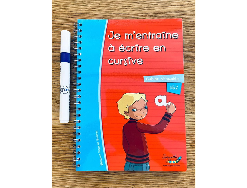 CAHIER ENTRAINEMENT HAMELIN SERPOPDILE JE M ENTRAINE A ECRIRE EN CURSIVE A5 55 PAGES AVEC STYLO