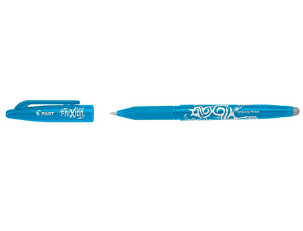 ROLLER PILOT FRIXION BALL ÉCRITURE MOYENNE 0.5MM ENCRE EFFAÇABLE GRIP PRÉHENSION RECHARGEABLE GOMME SERTIE TURQUOISE