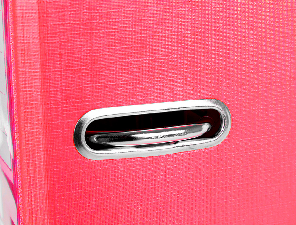 CLASSEUR LEVIER LIDERPAPEL DOCUMENTA FOLIO CARTON REMBORDE DOS 75MM RADO METALLIQUE COLORIS ROUGE