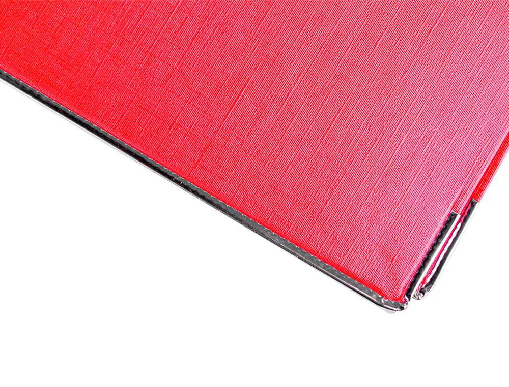 CLASSEUR LEVIER LIDERPAPEL DOCUMENTA FOLIO CARTON REMBORDE DOS 75MM RADO METALLIQUE COLORIS ROUGE