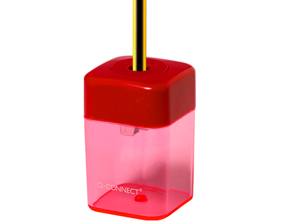 TAILLE-CRAYON Q-CONNECT ÉCONOMIQUE RÉSERVOIR PLASTIQUE TRANSPARENT 1 USAGE