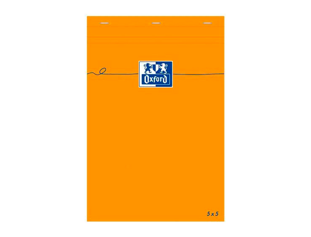 BLOC BUREAU OXFORD A7+ PAPIER VÉLIN SURFIN AGRAFÉ EN TÊTE COUVERTURE ENVELOPPANTE 85X120MM 80F 80G 5X5MM ORANGE