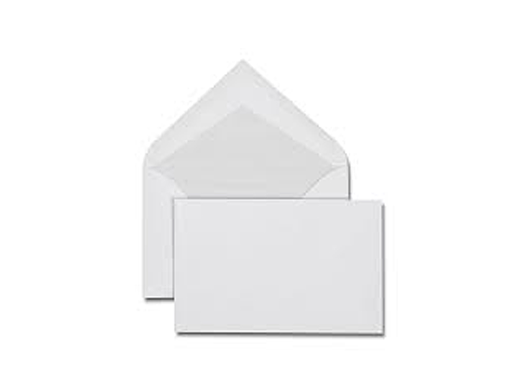 ENVELOPPE VISITE GPV SAINT LOUIS PAPIER VÉLIN BLANC 100G 90X140MM GOMMÉE DOUBLÉE FOND GRIS ÉTUI 25 UNITÉS